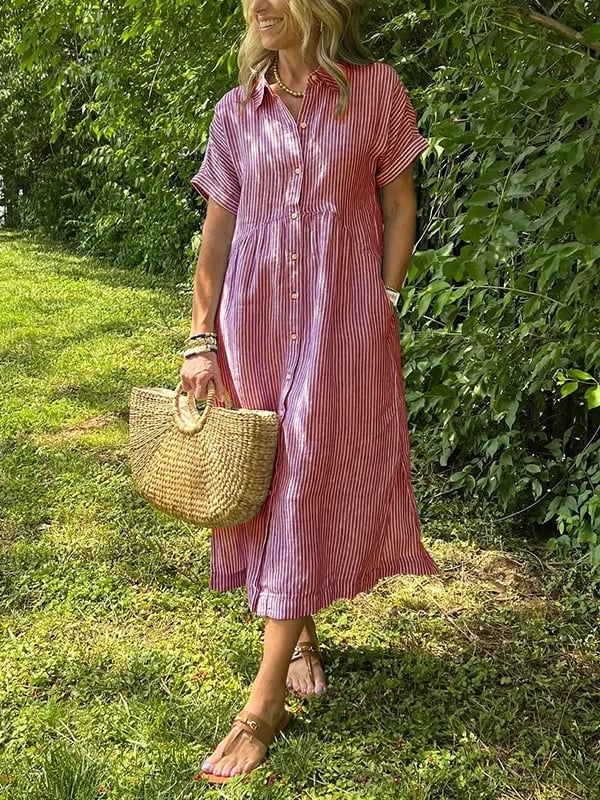 Eloura Striped Long Dress