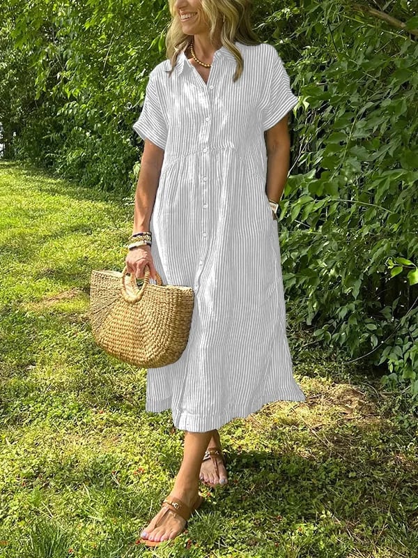 Eloura Striped Long Dress