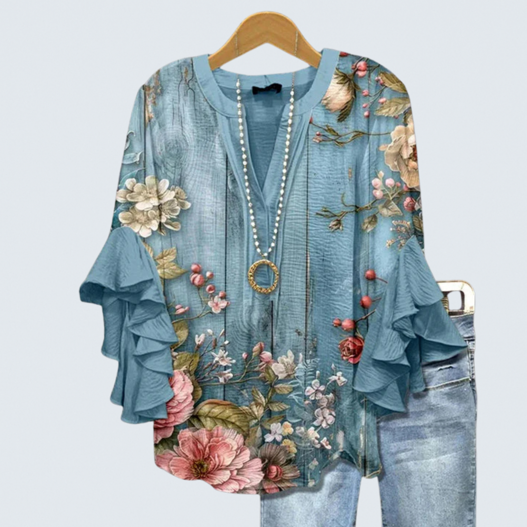 Flora Vintage Floral Blouse