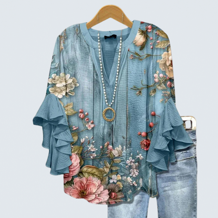 Flora Vintage Floral Blouse