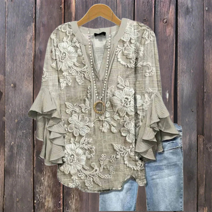 Flora Vintage Floral Blouse