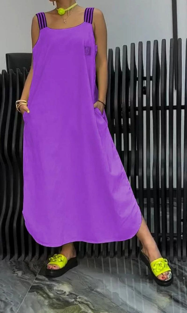 Comfy Shoulder Strap Suspender Dress