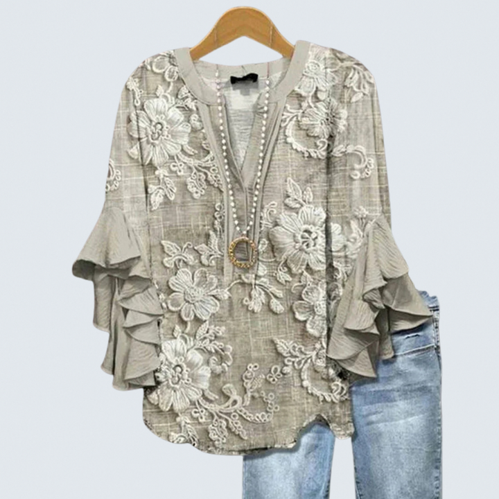 Flora Vintage Floral Blouse