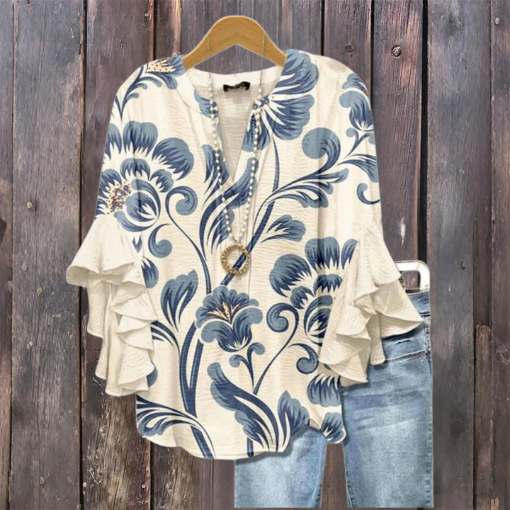 Flora Vintage Floral Blouse
