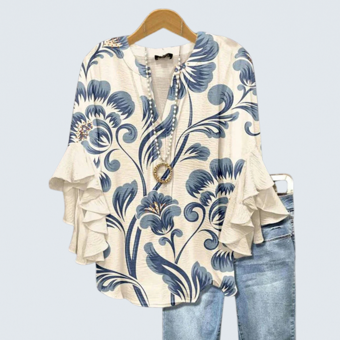 Flora Vintage Floral Blouse