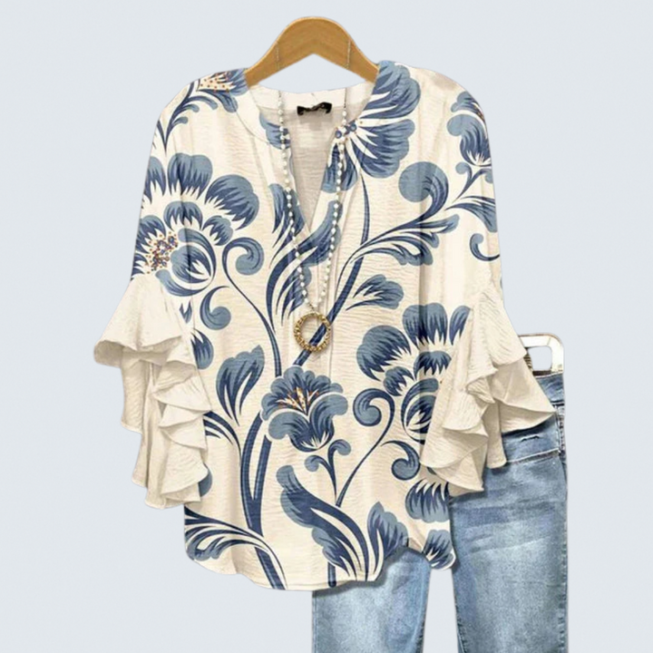 Flora Vintage Floral Blouse