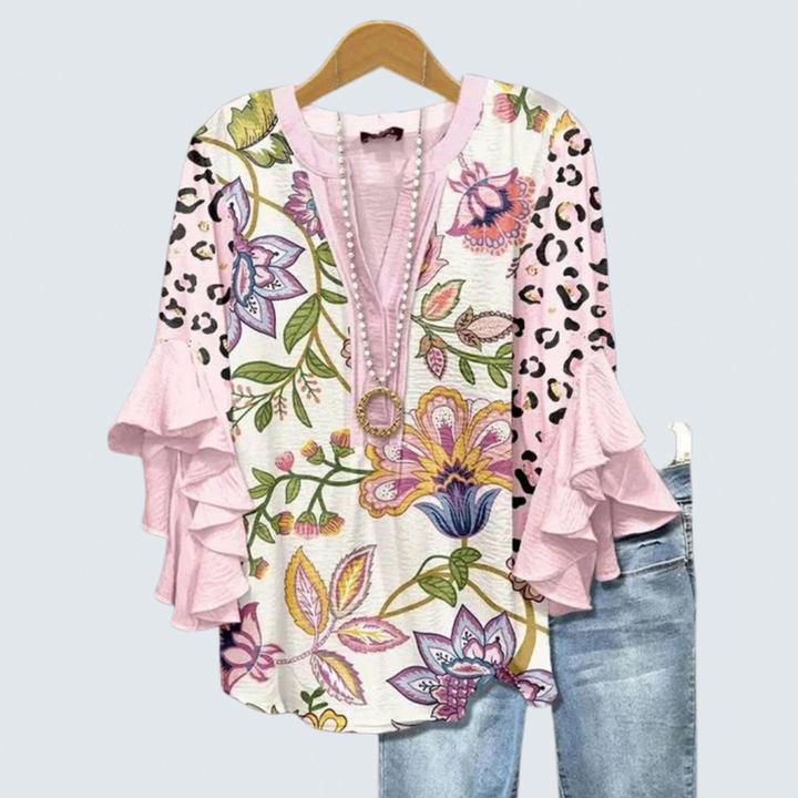 Flora Vintage Floral Blouse