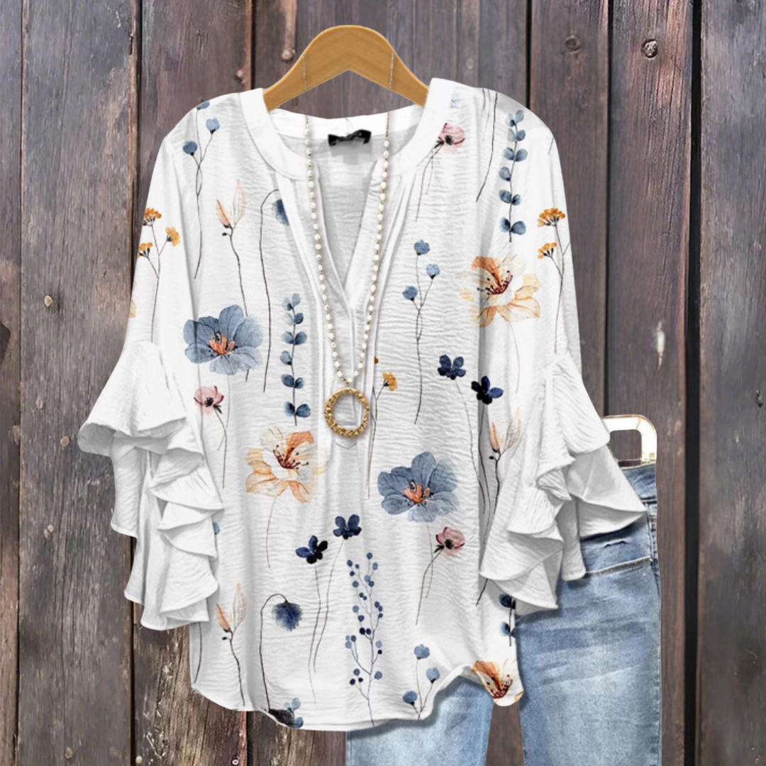 Flora Vintage Floral Blouse