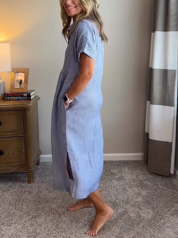 Eloura Striped Long Dress