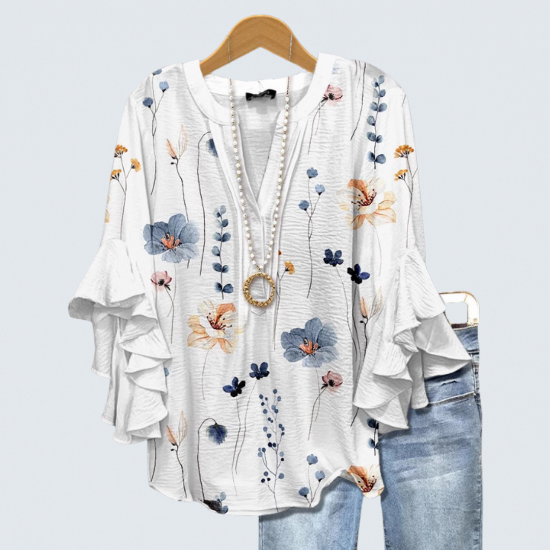 Flora Vintage Floral Blouse
