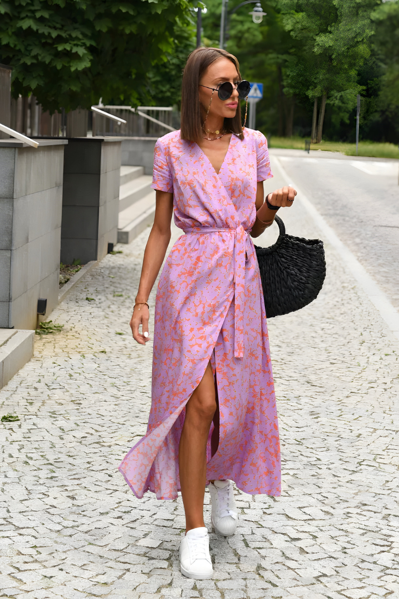 Amara Elegant Printed Maxi Dress