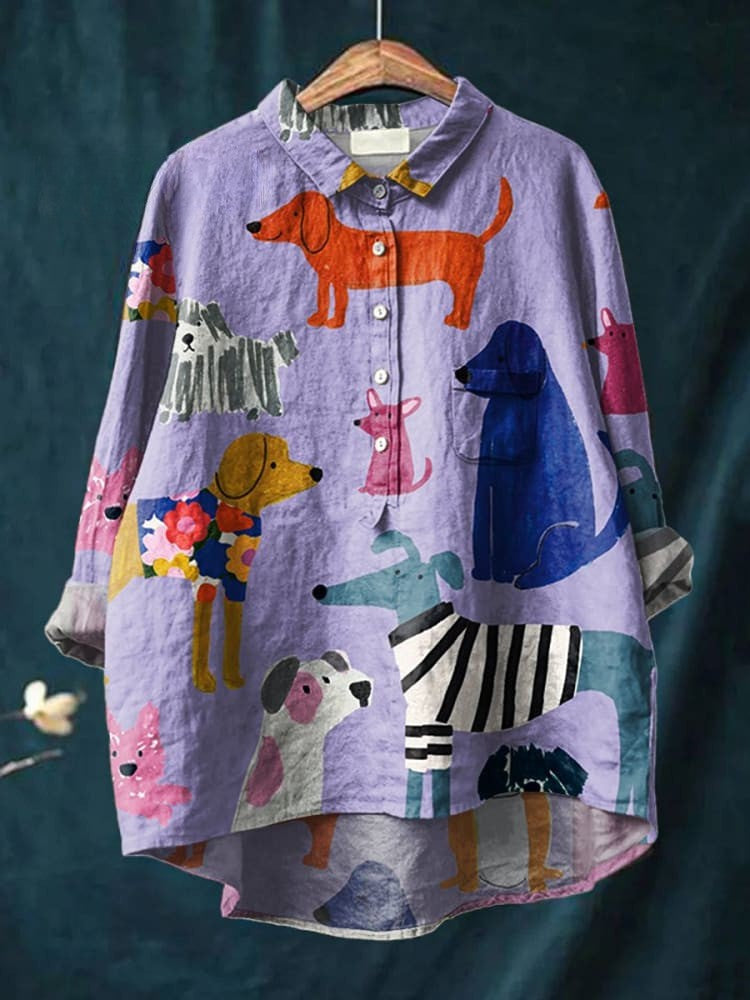 Woman's Unique Artistic Print Shirt