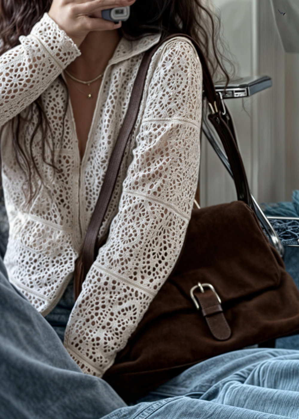 Elara Suede Crossbody MM