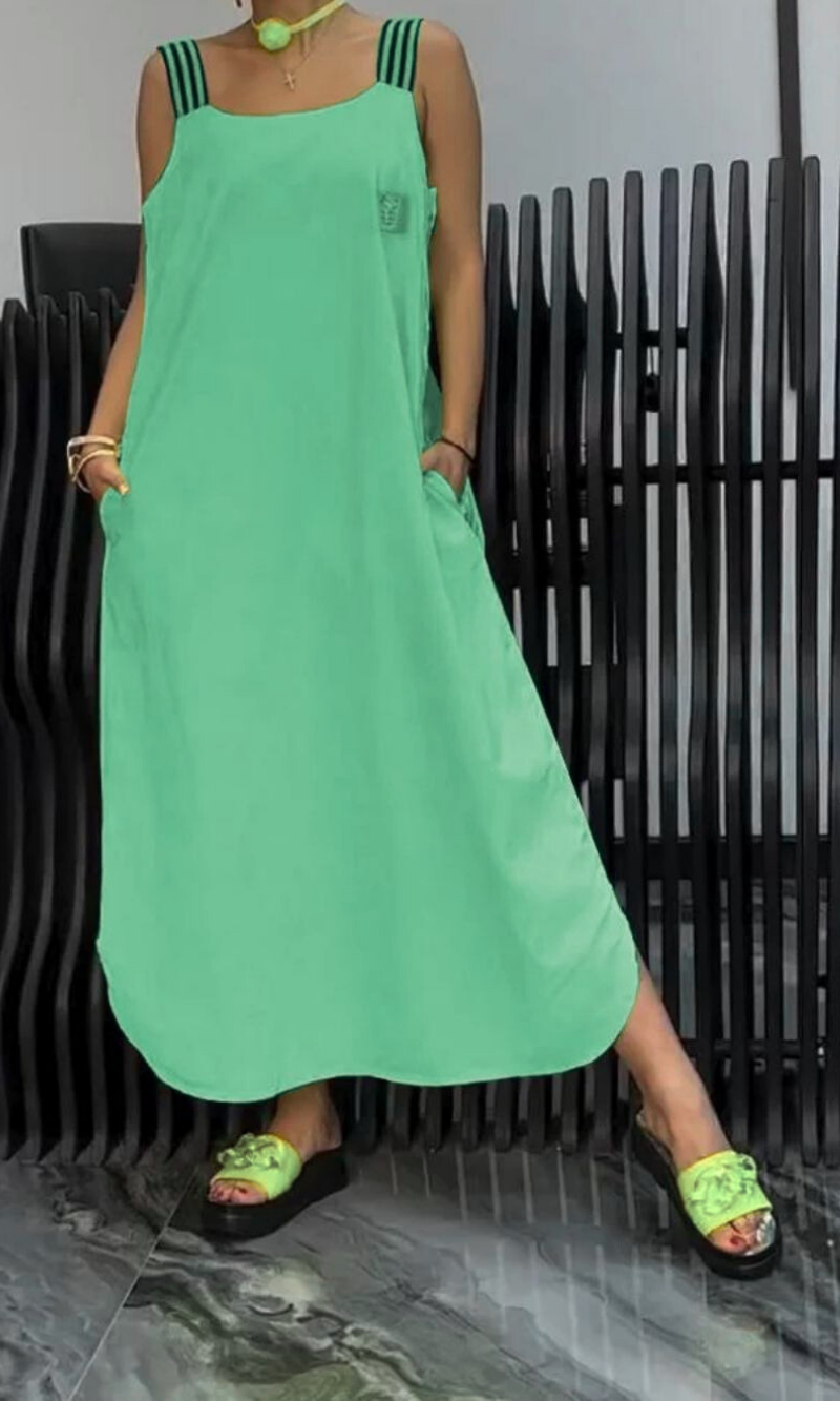 Comfy Shoulder Strap Suspender Dress