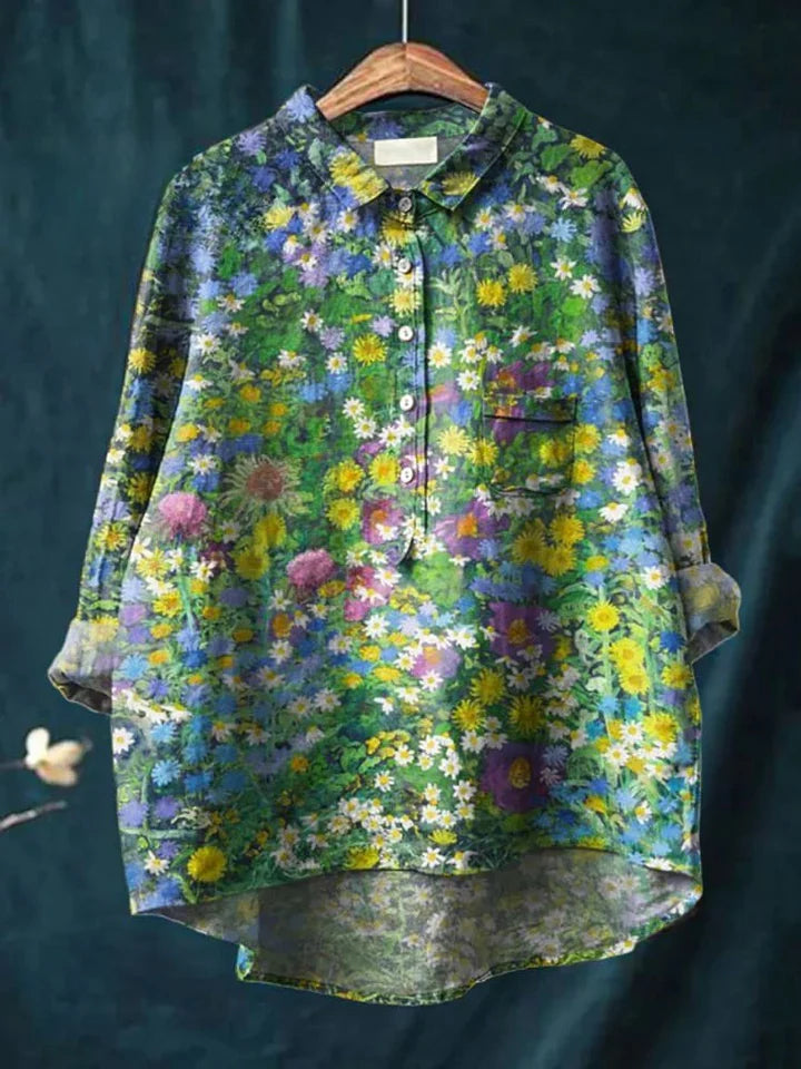 Woman's Unique Artistic Print Shirt
