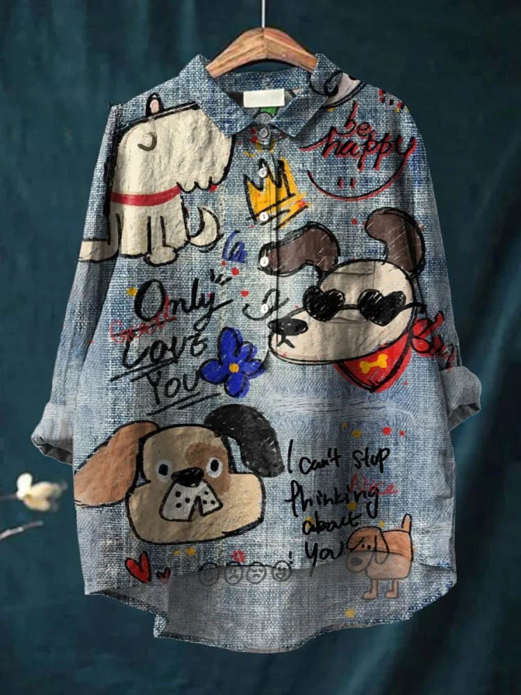 Woman's Unique Artistic Print Shirt