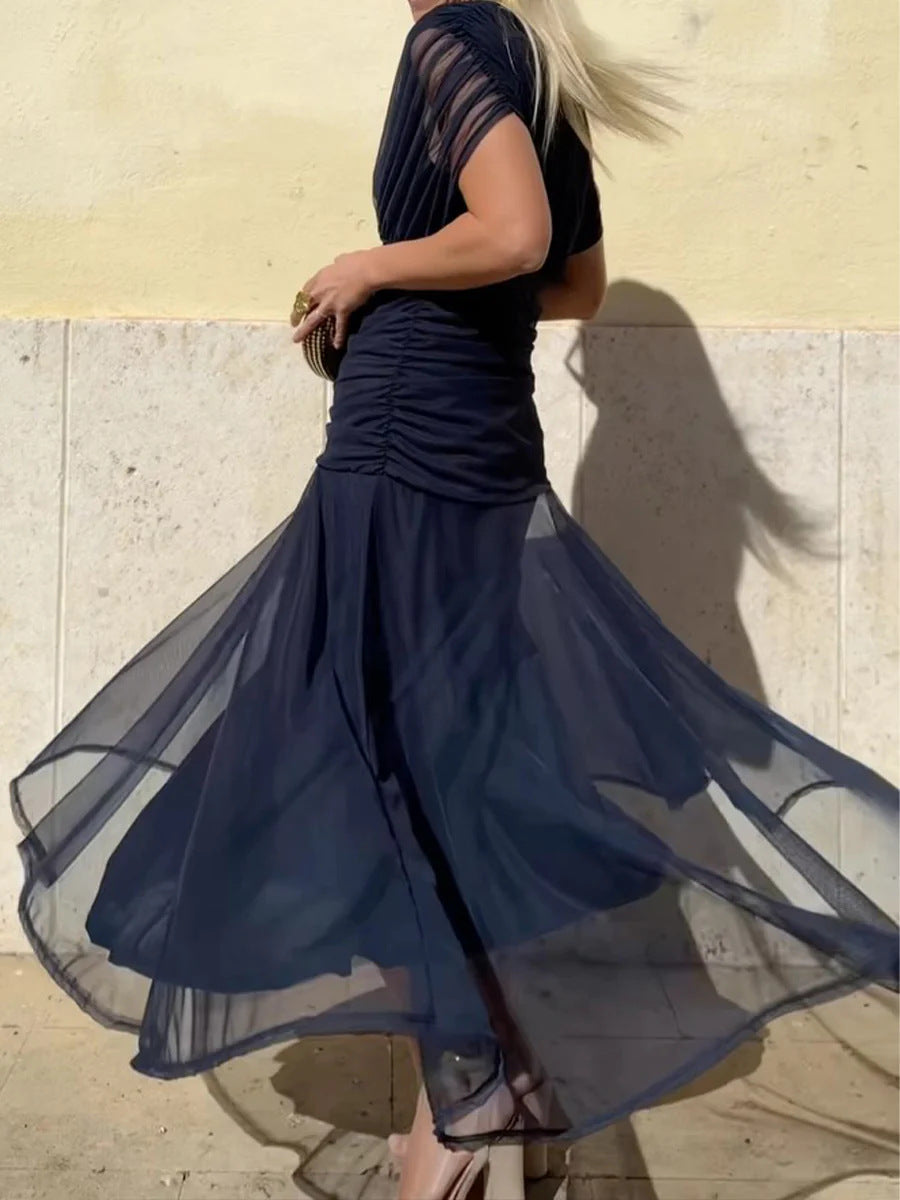 Bella Long Floral V-Neck Dress