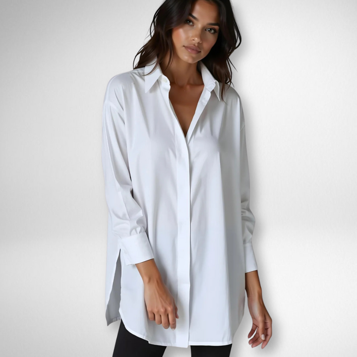 Layla Oversized Lapel Shirt Dress