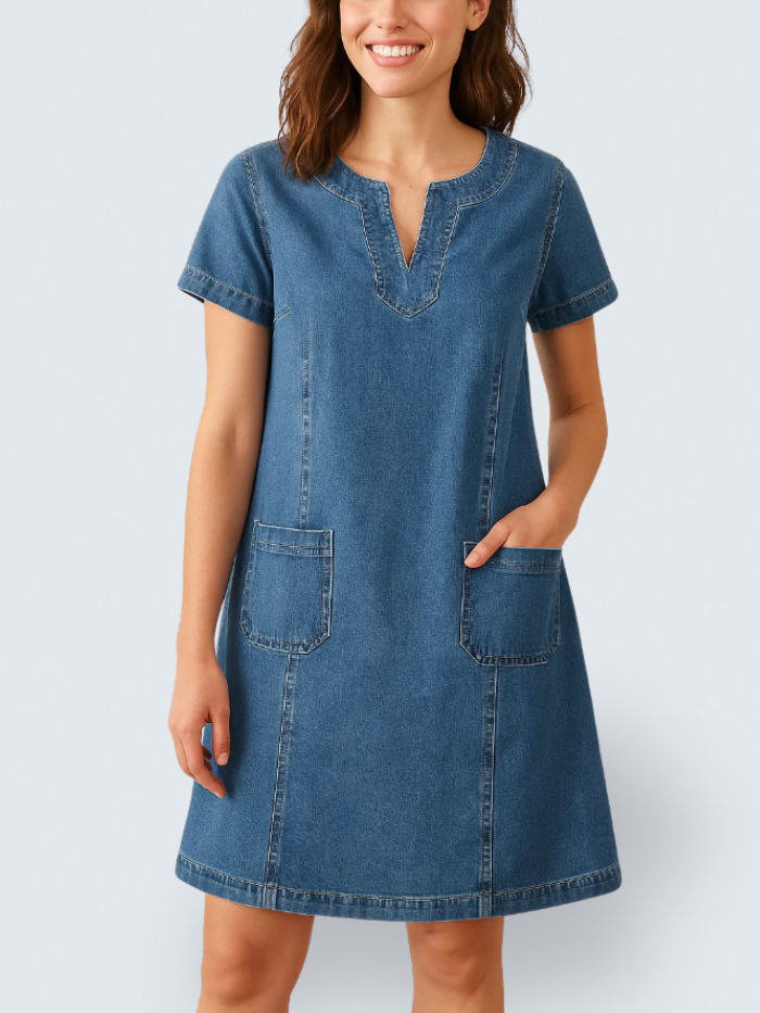 Vienne Denim Pocket Dress