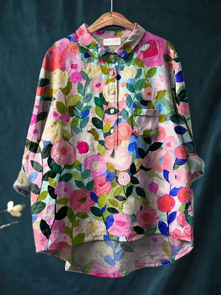 Woman's Unique Artistic Print Shirt