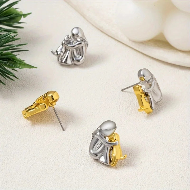 Aria Puppy Stud Earrings