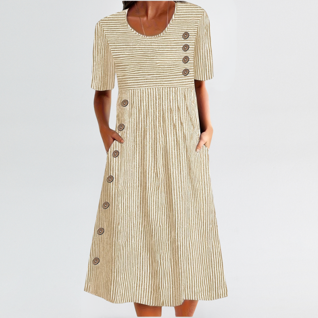 Hazel Breezy Striped Comfort Dress
