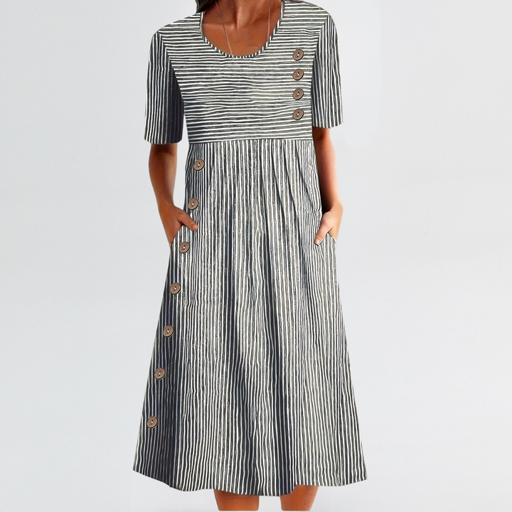 Hazel Breezy Striped Comfort Dress