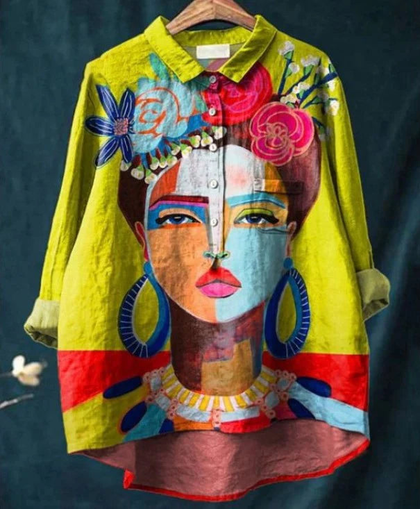 Woman's Unique Artistic Print Shirt