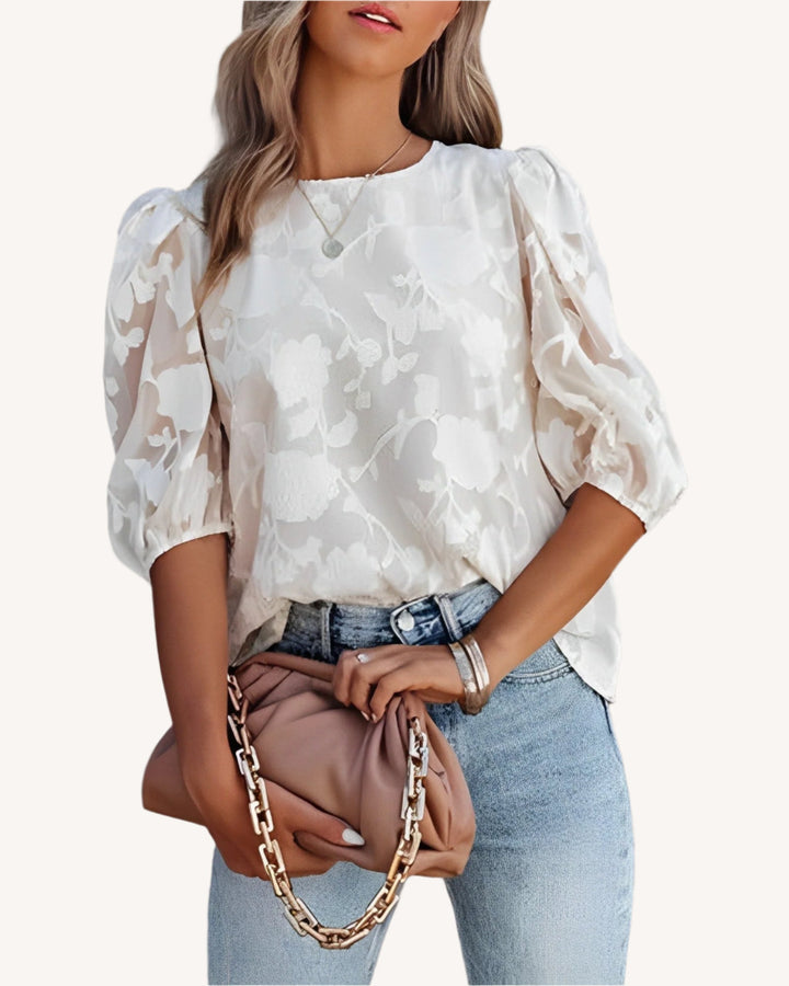 Elodie Puff-Sleeve Blouse