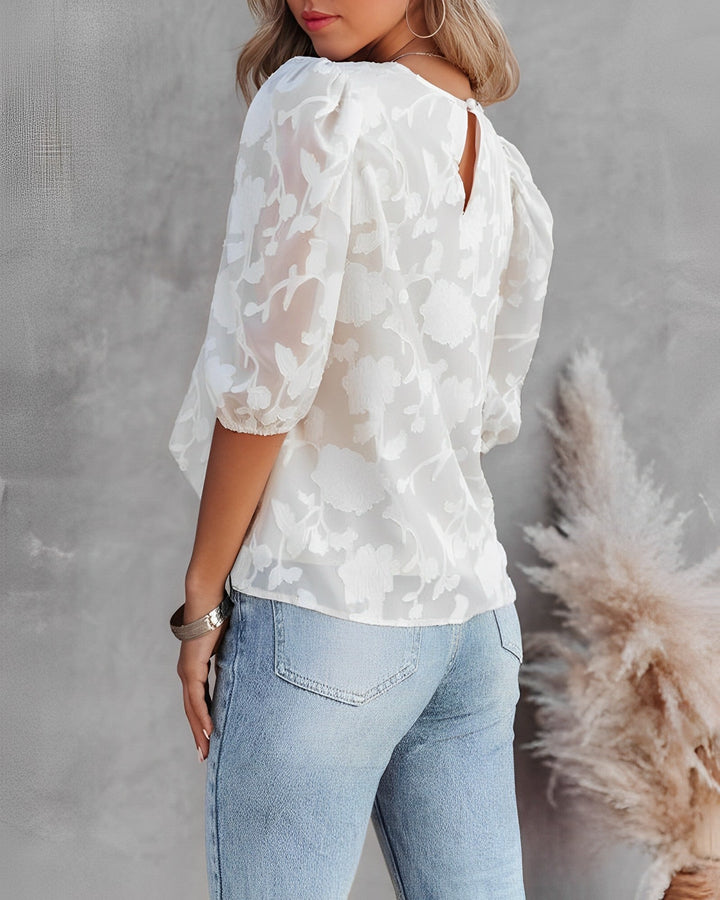 Elodie Puff-Sleeve Blouse