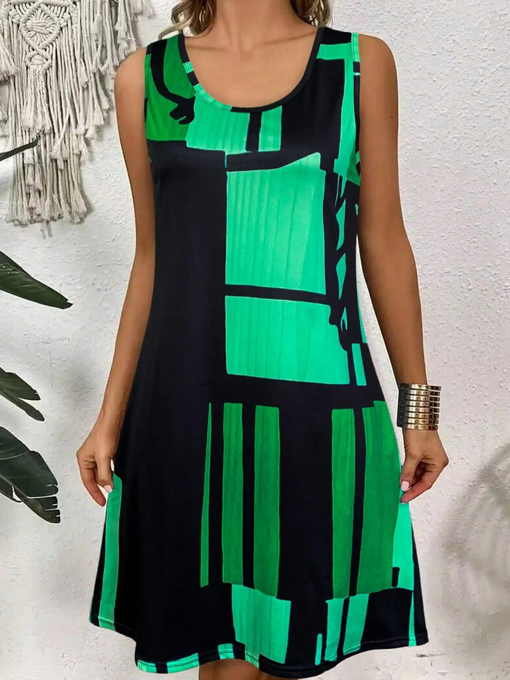 Elliette Stylish Casual Geometric Dress