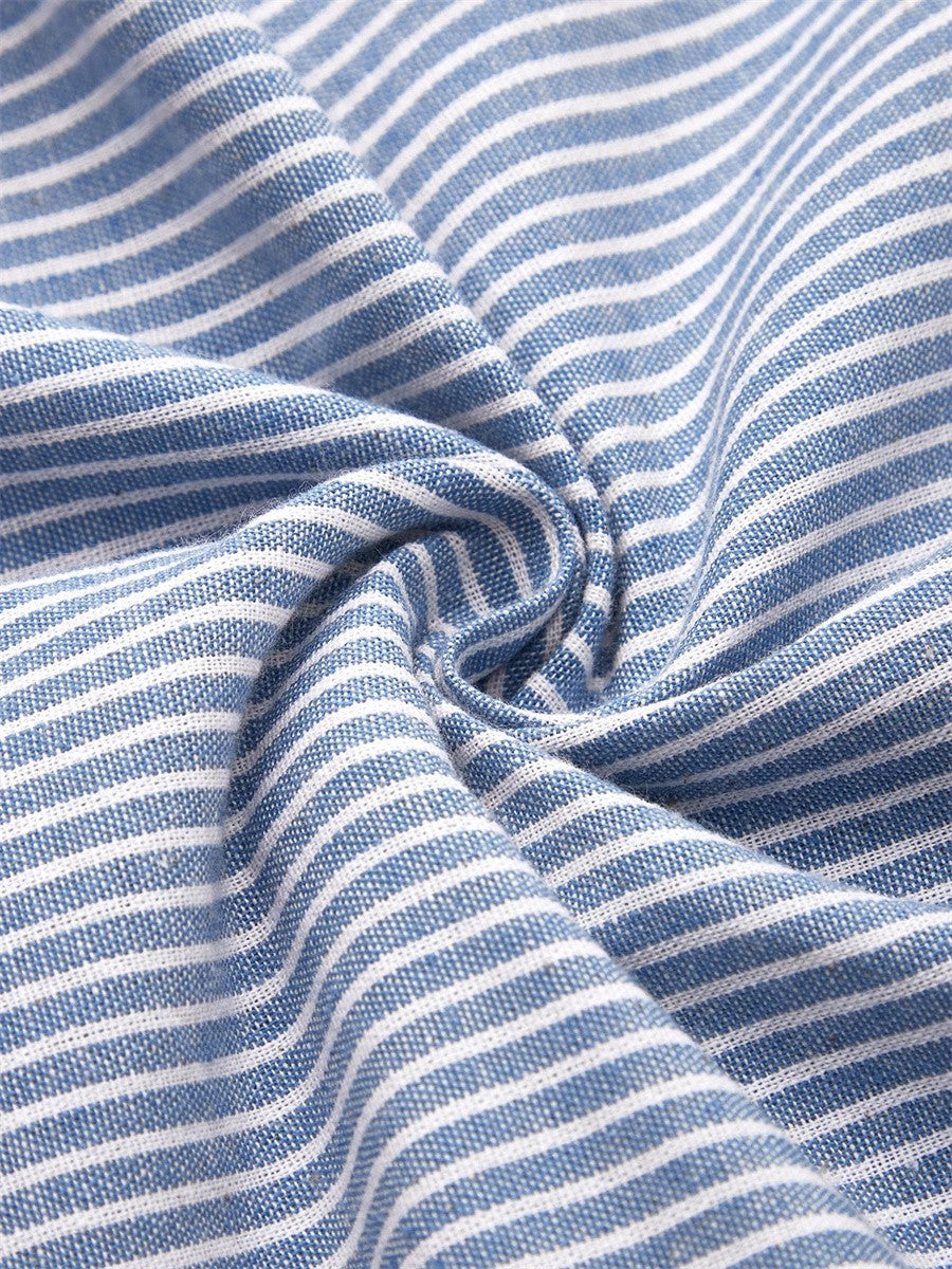 Aubrey Elegant Striped Summer Midi Dress