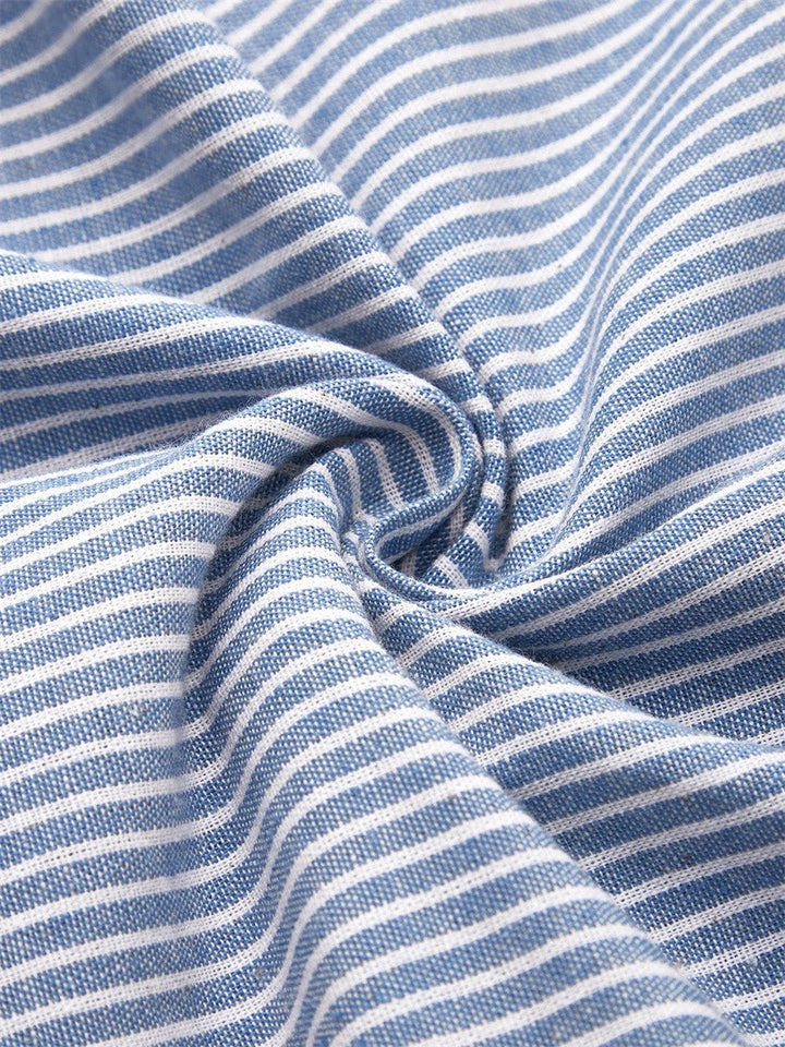 Aubrey Elegant Striped Summer Midi Dress