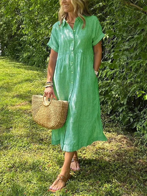 Eloura Striped Long Dress