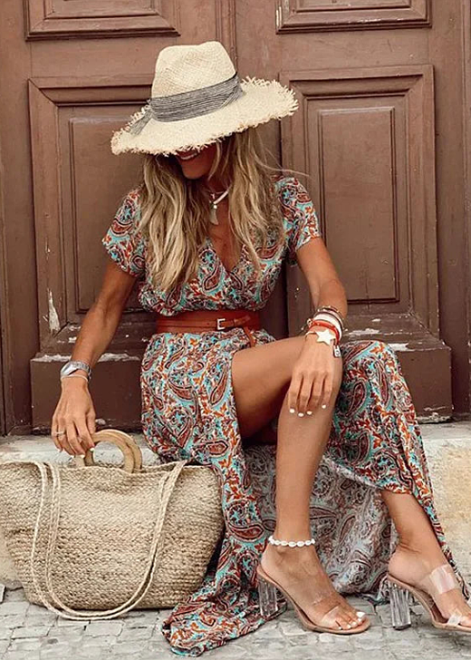Elara Airy Boho Maxi Dress