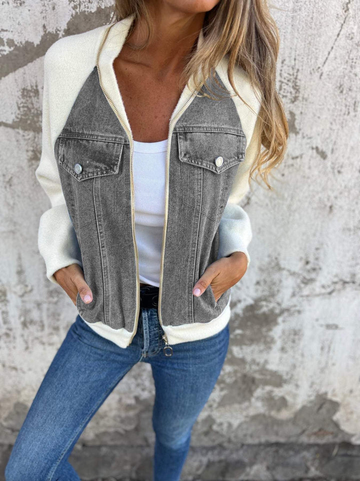 Luna Modern Jacket with Denim Fabric