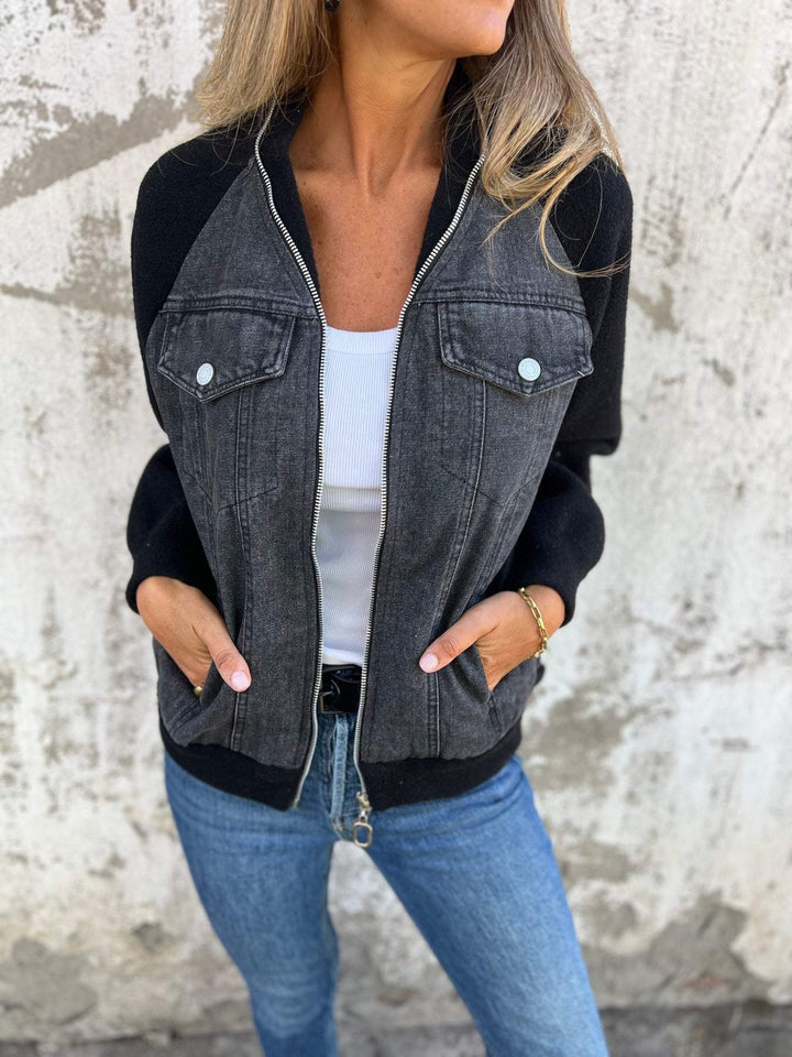 Luna Modern Jacket with Denim Fabric