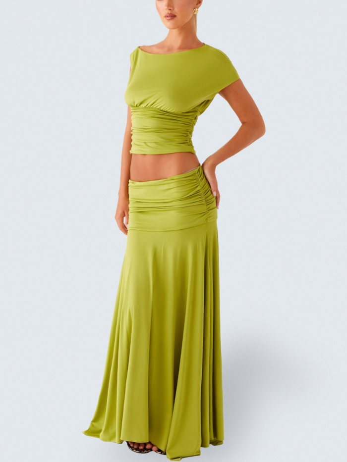 Liana Ruched Maxi Set